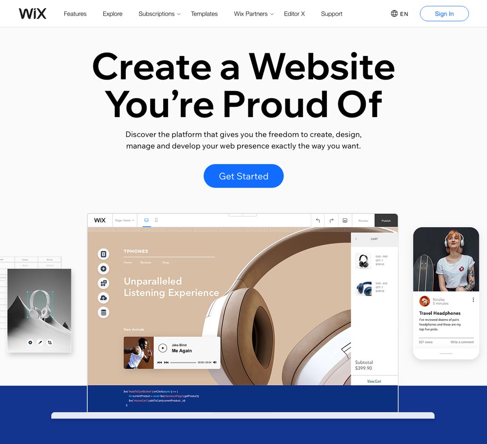 Wix網站設計程序